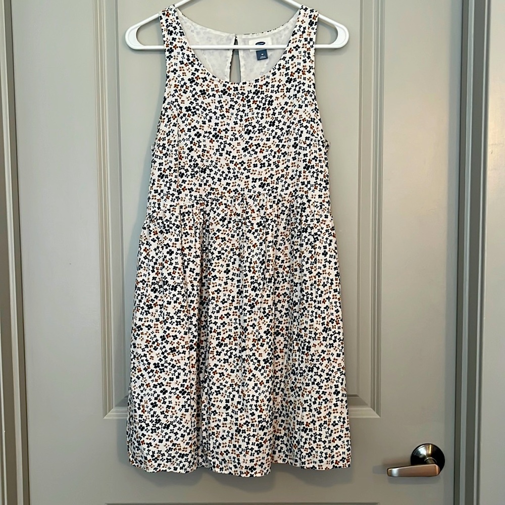 White floral babydoll dress